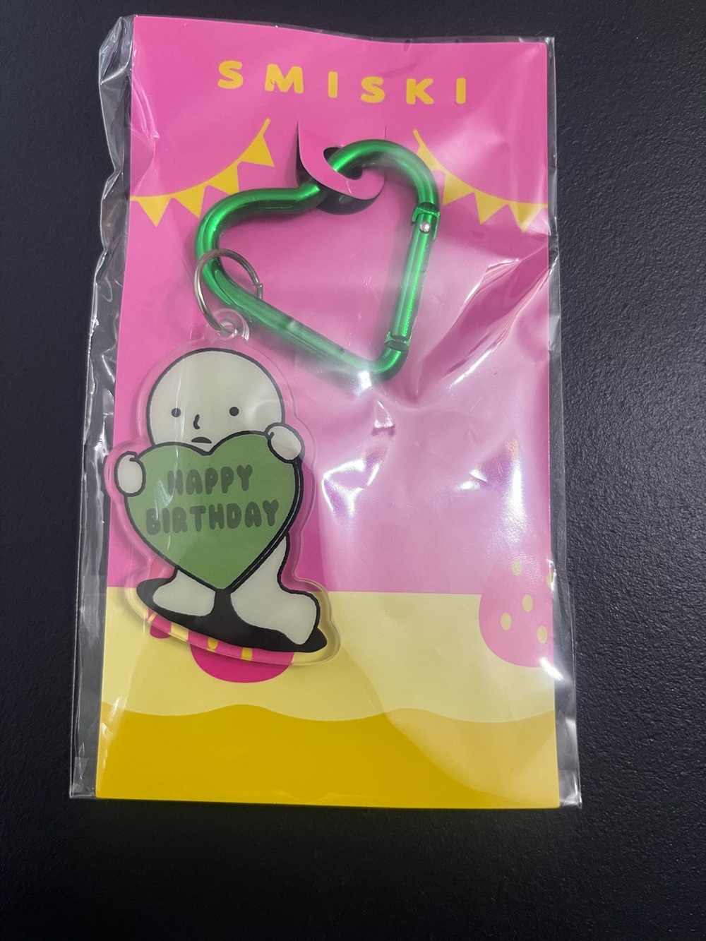 Smiski Happy Birthday Keychain